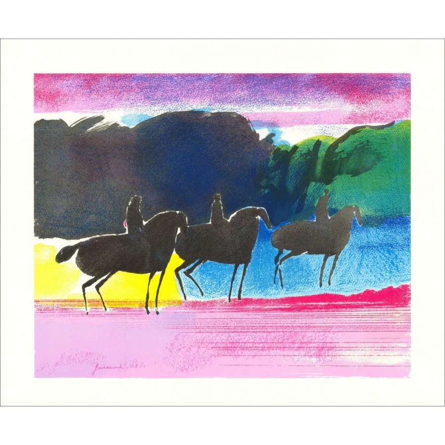 Paul Guivamand - i riders del 1990 | Litografia | Galleria 125