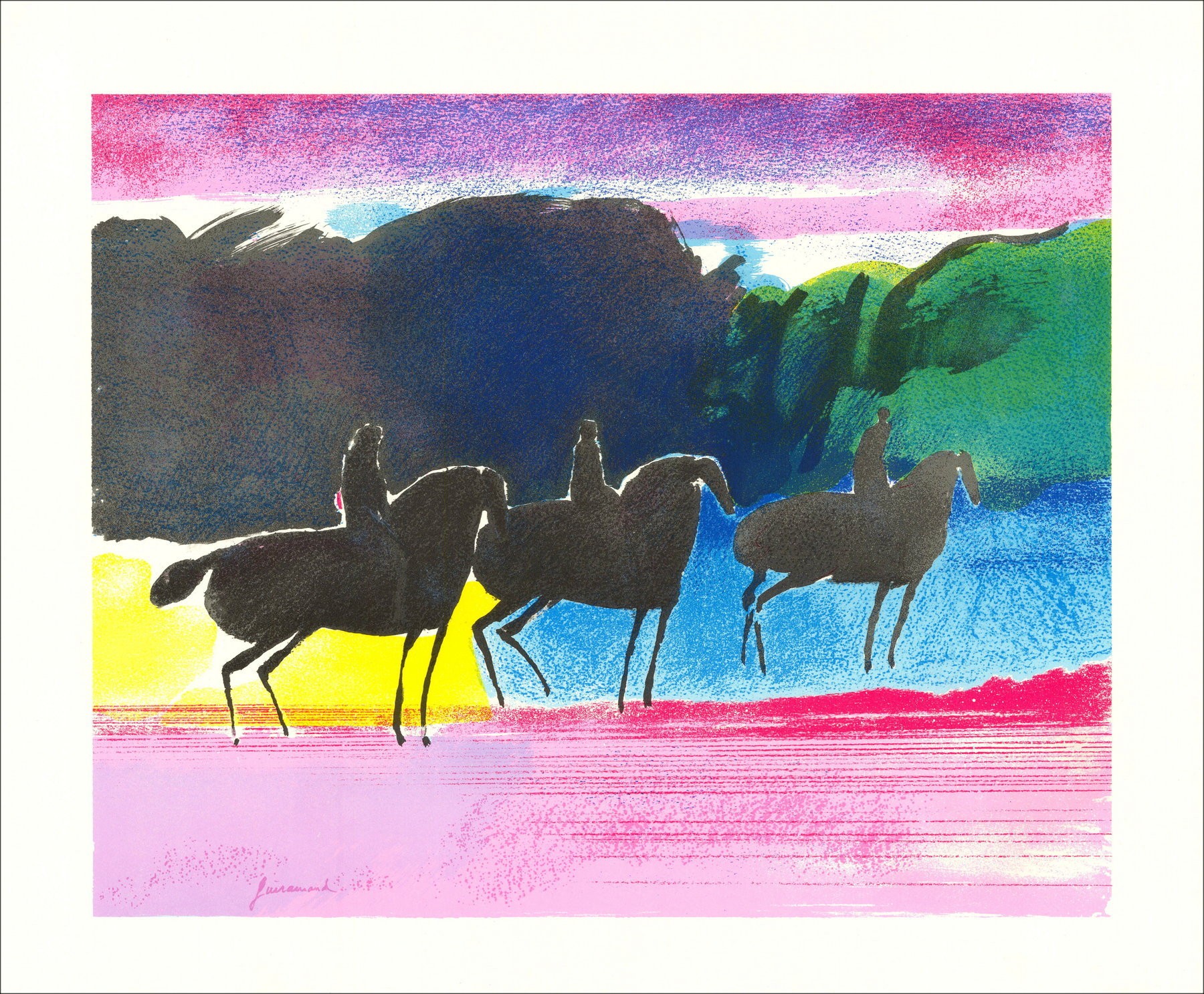 Paul Guiramand - Die Reiter der 1990er Jahre | Lithographie | Galerie 125