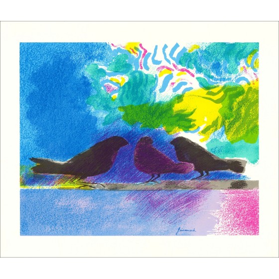 Paul Guivamand - Birds 1990 | Litografia | Galleria 125