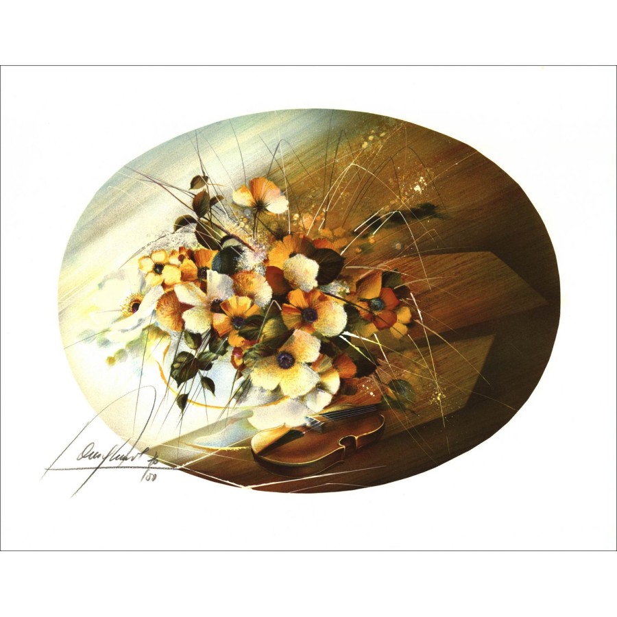 Kauf Original Lithographic Raymond Huhn Herbst Bouquet