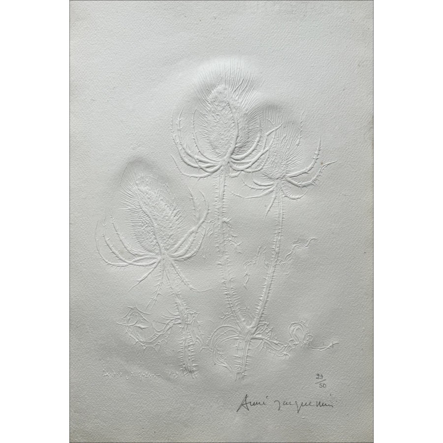 André JACQUEMIN - Original print "Chardons Lorrains " 50x34cm - 1979