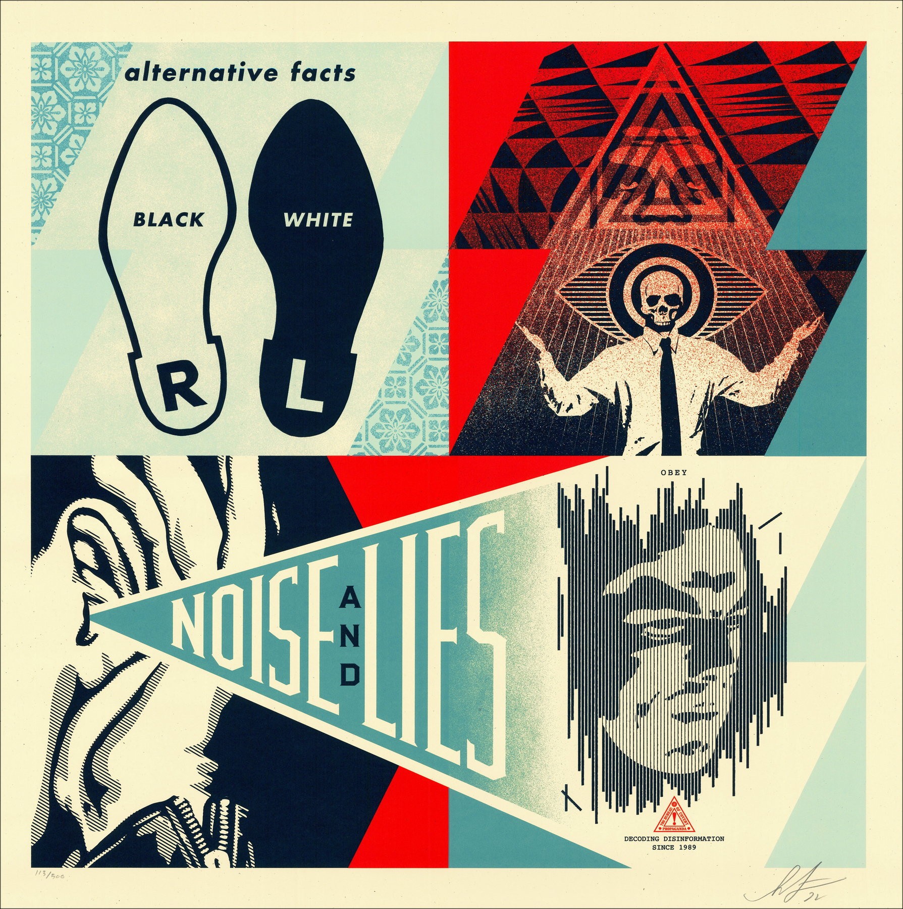 Shepard Faisy - Fatti alternativi, serigrafia 2022 | Galerie125