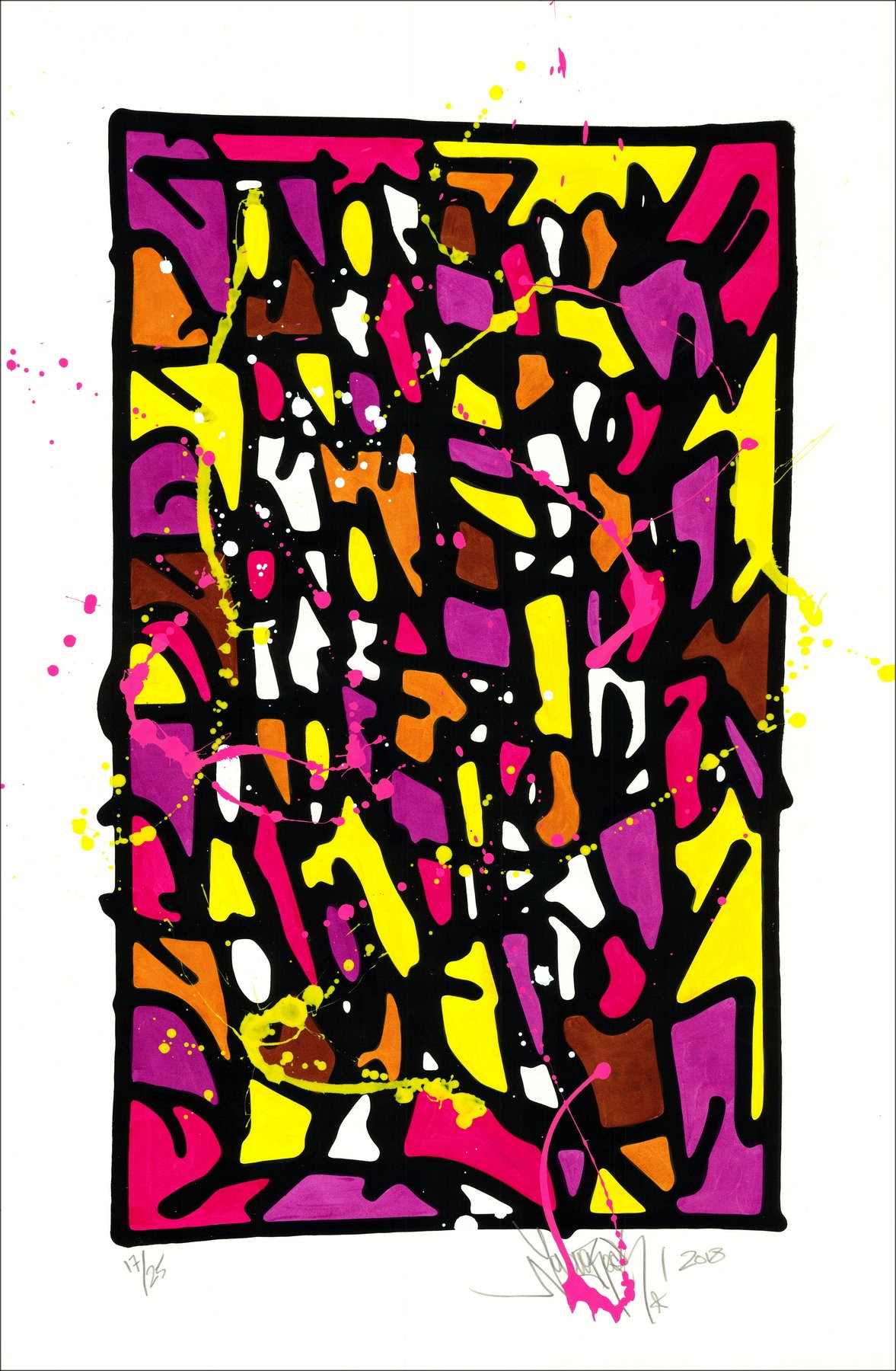 ➤ Jonone HPM 2018-V2 acrilico e serigrafia (unico) 