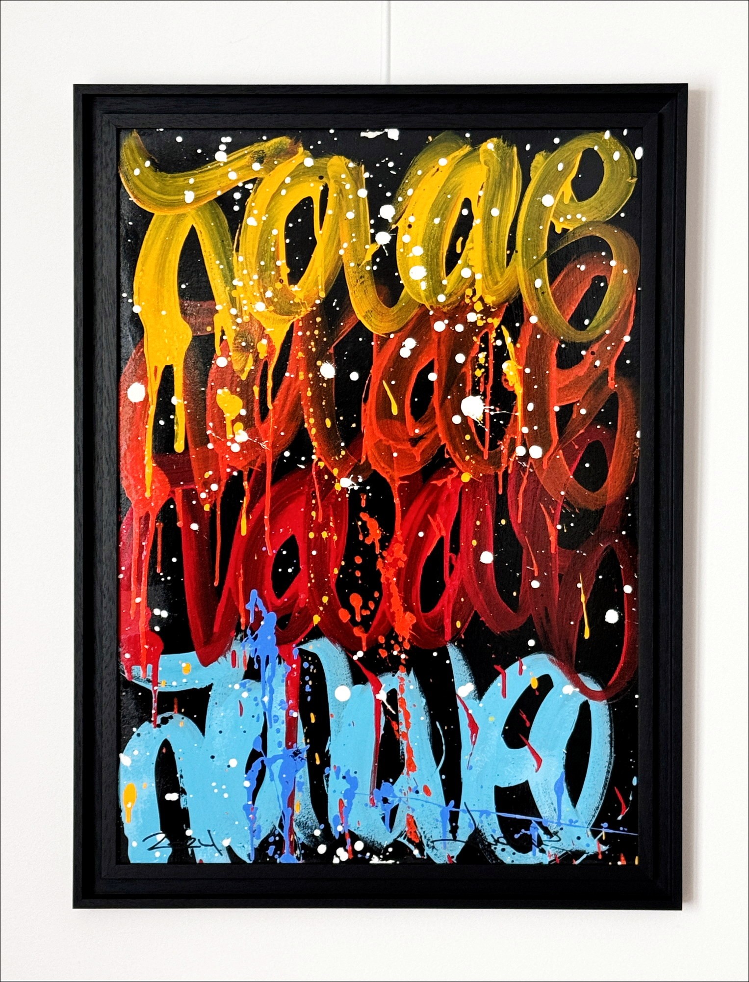 JonOne - Vernice originale in acrilico "Composition 2" 75x53cm
