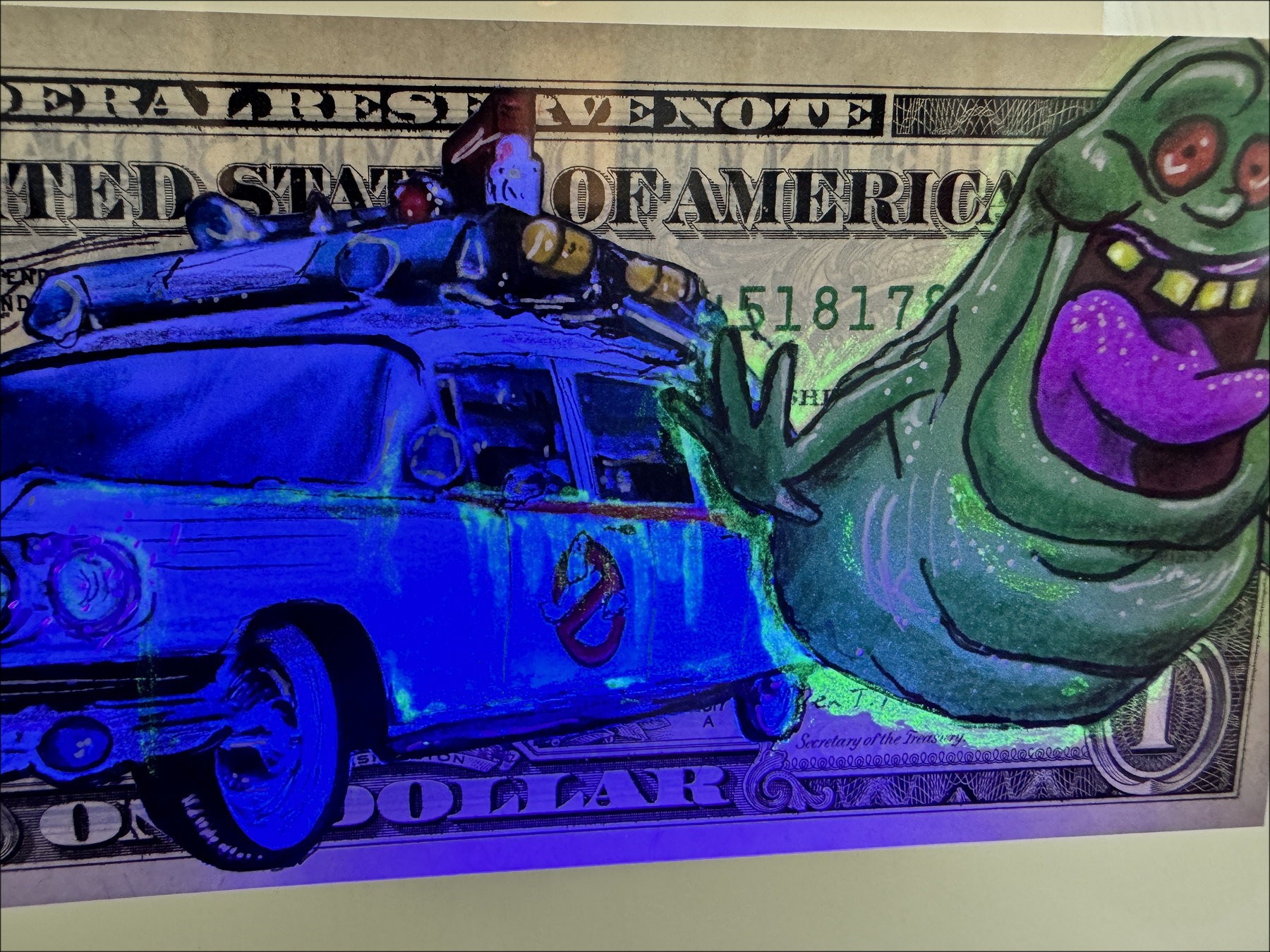 PAZBLANDINA: Ghostbuster, Drawing Original Dollar, 2024