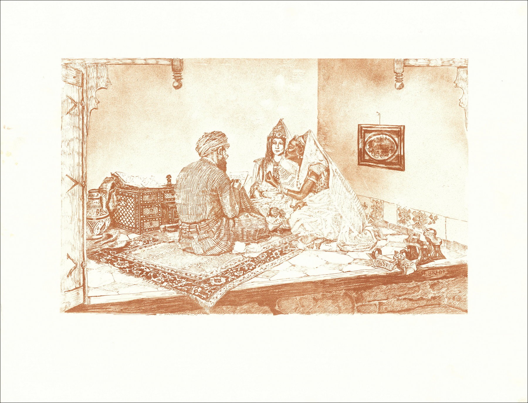 Im Schriftsteller - Blutlithographie | Galerie125