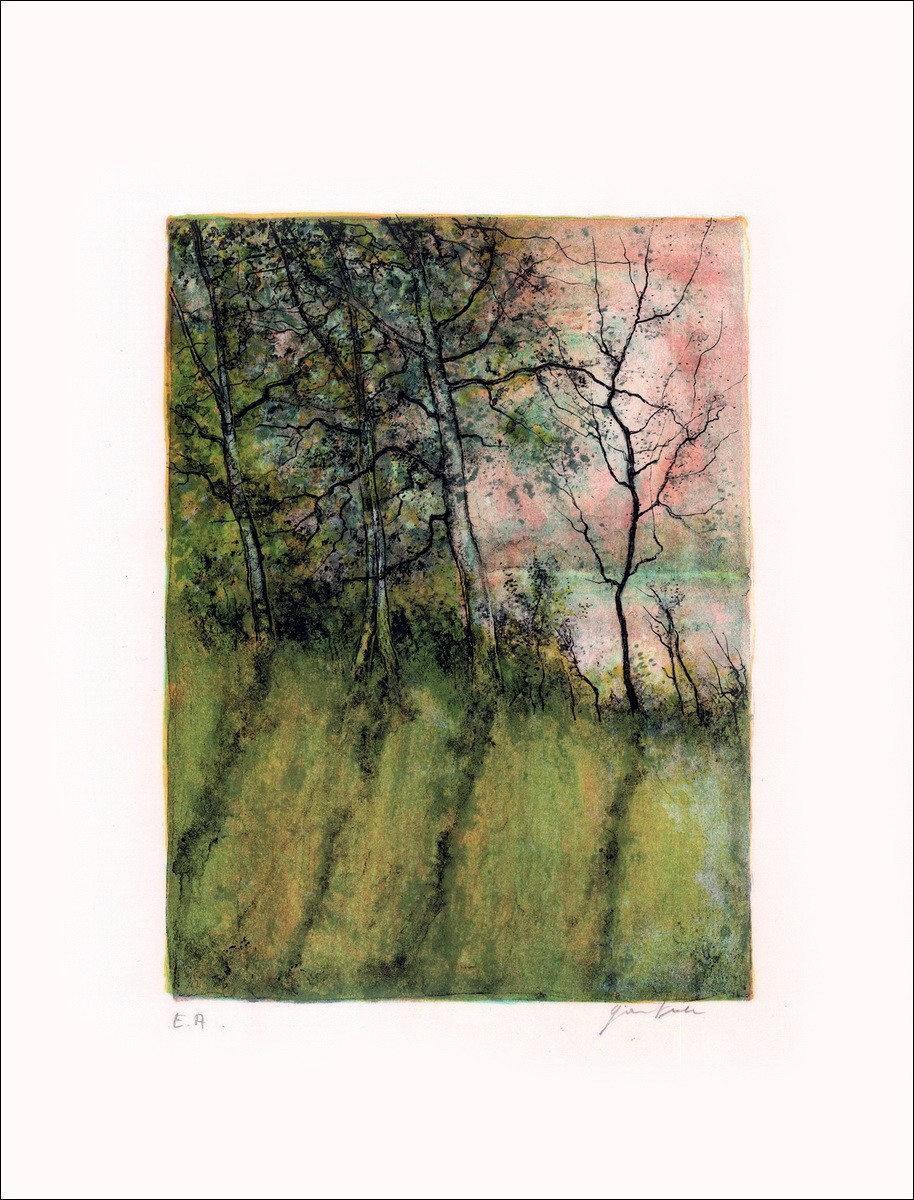 Acquista Bernard GANTNER Lithographie Originale sul bordo del fiume.