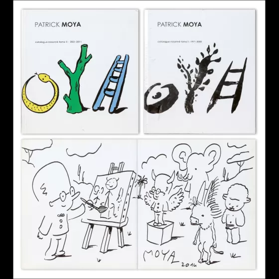 Patrick MOYA - Catalogue Raisonné (2 volumes) + Dessin original à l\'encre
