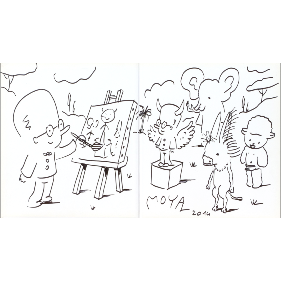 Patrick Moya - Catalogo motivato (2 volumi) + Disegno originale nell'inchiostro