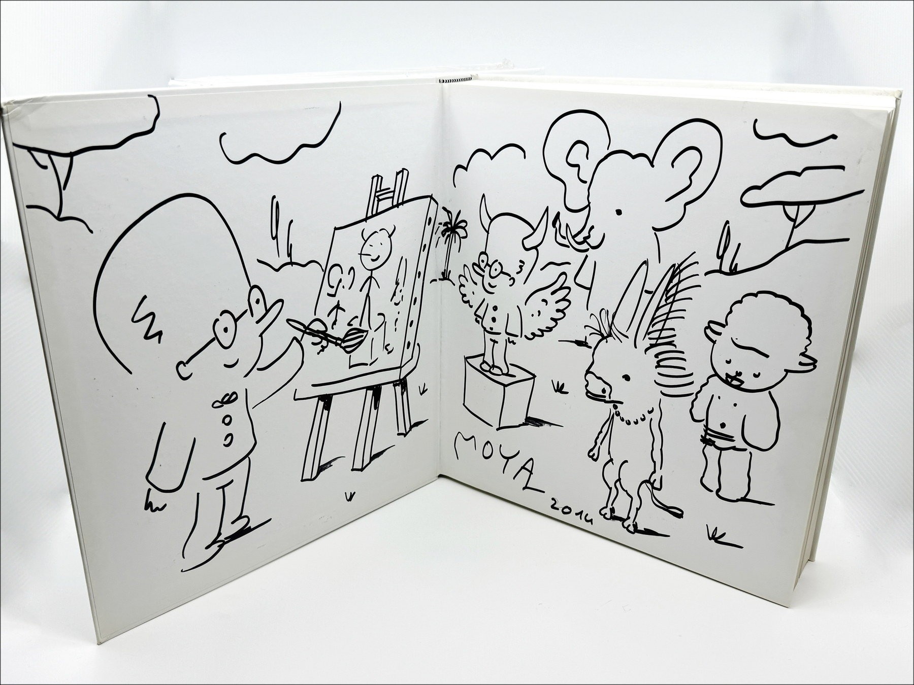 Patrick Moya - Greated Catalog (2 Volumes) + Originalzeichnung in der Tinte
