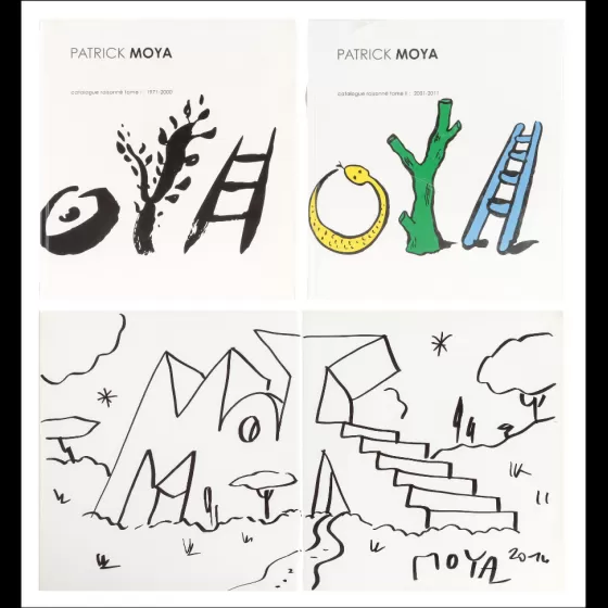Patrick MOYA - Catalogue Raisonné (2 volumes) + Dessin original à l\'encre