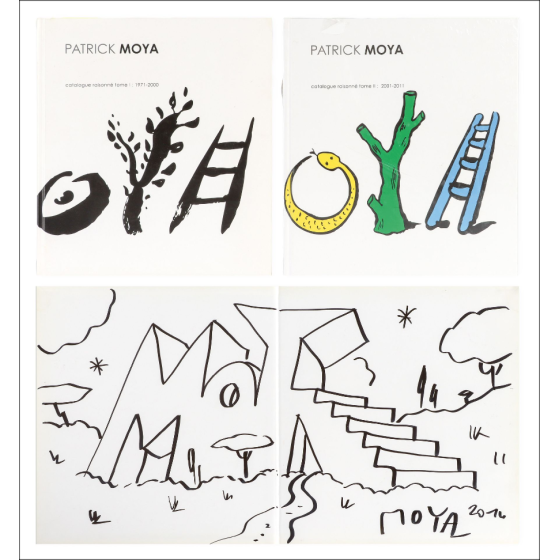 Patrick Moya - Redeneerde catalogus (2 volumes) + originele tekening in de inkt
