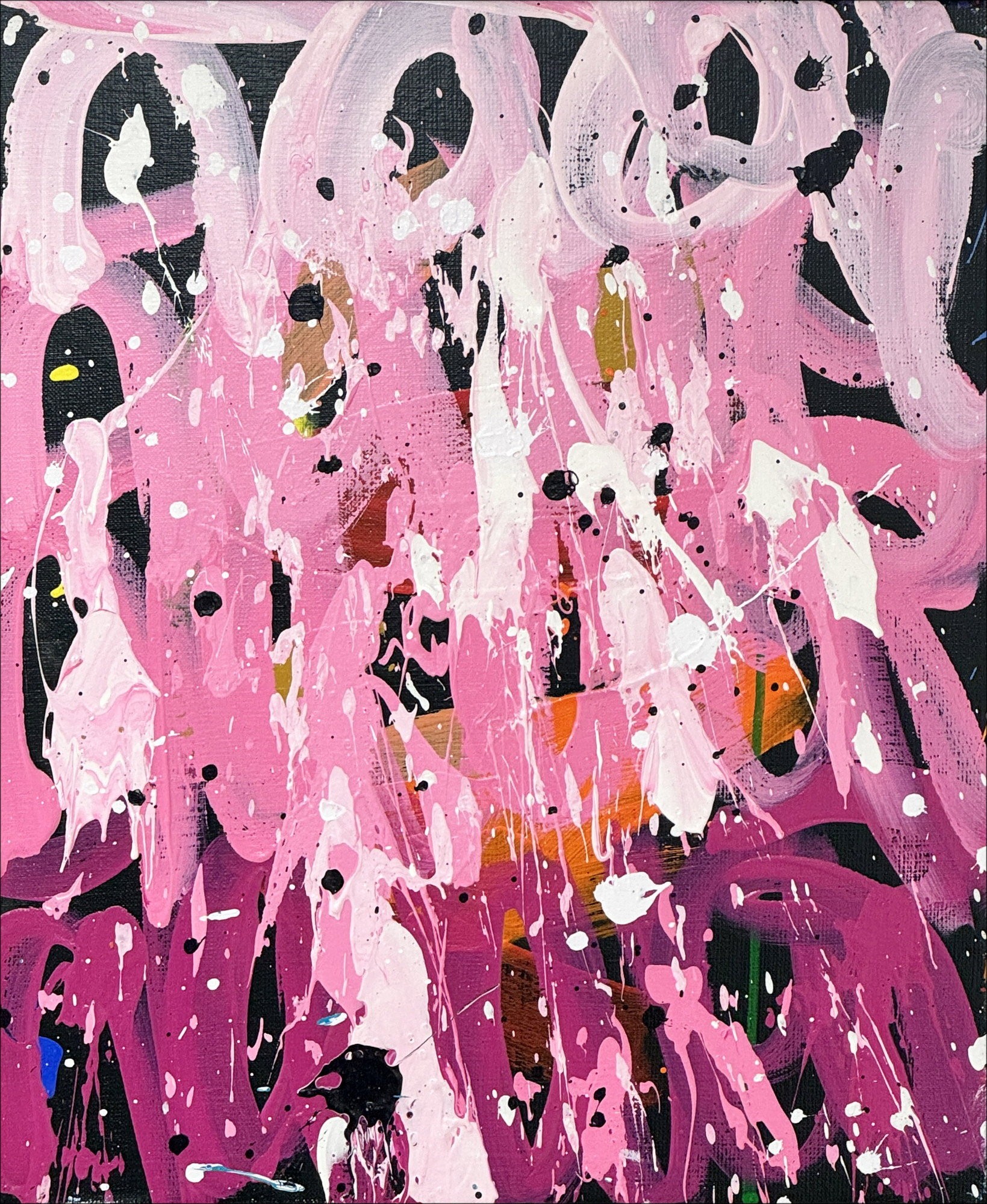 Jonone: Untitled 01, 2024 - Acryl schilderij op canvas (46x38 cm)