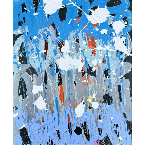 Jonone: Untitled 02, 2024 - Acryl-schilderij op canvas (46x38 cm)