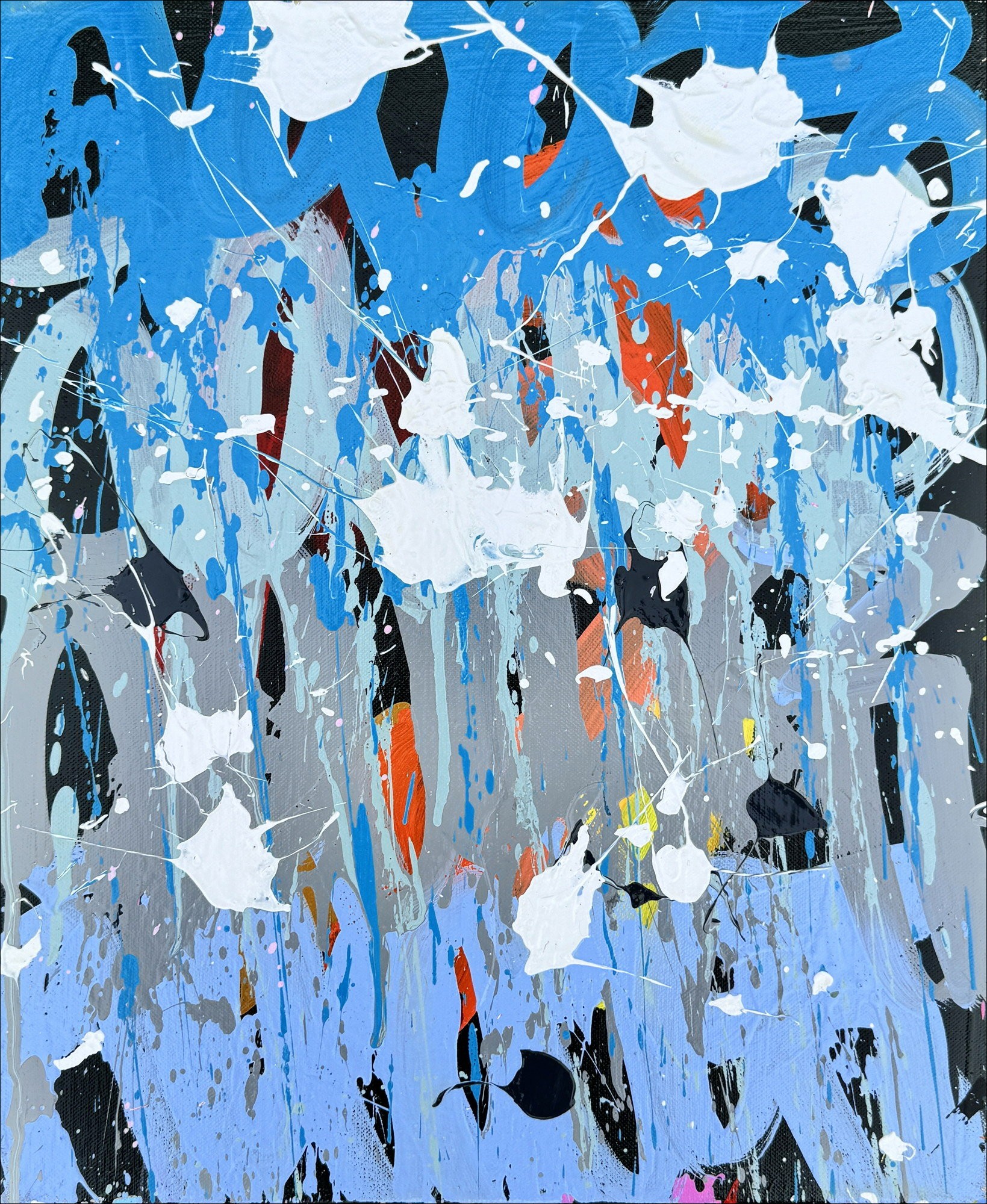 Jonone: Untitled 02, 2024 - Acryl-schilderij op canvas (46x38 cm)