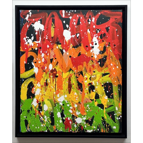 JonOne: Senza titolo 04, 2024 - Vernice acrilica su tela (55x46 cm)