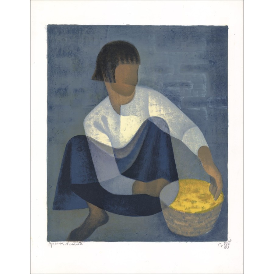 Achat Louis Tfra_LatnFOLI De Thaise met de geel bakker Lith 1972 origineel 1972