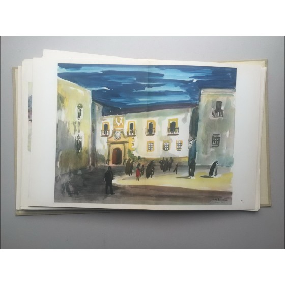 Yves Brayer - libro ilustrado "Yves Brayer y España" + Dibujo de tinta original