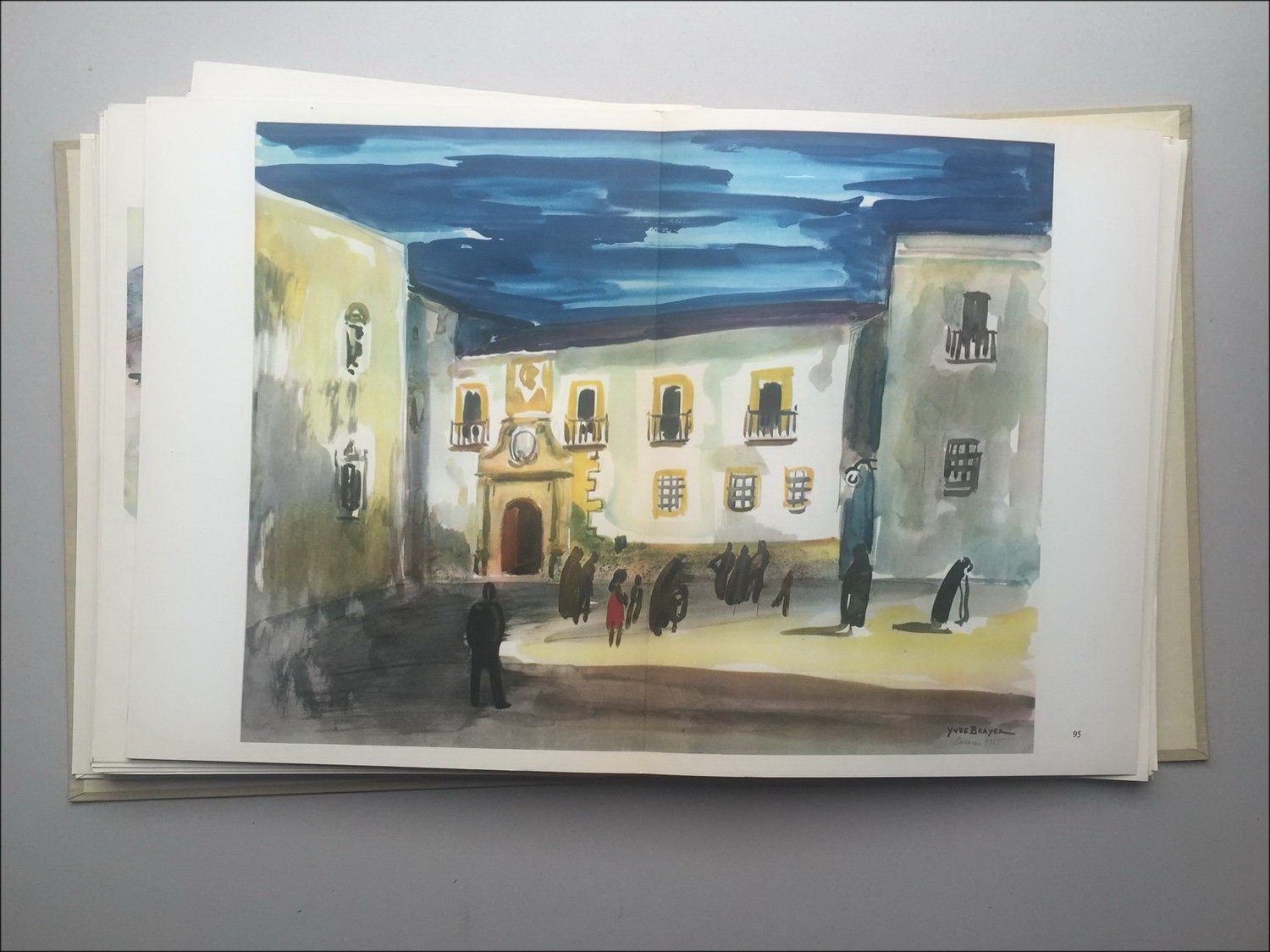 Yves BRAYER - Volume illustrato "Yves Brayer e la Spagna" + Disegno originale ad inchiostro