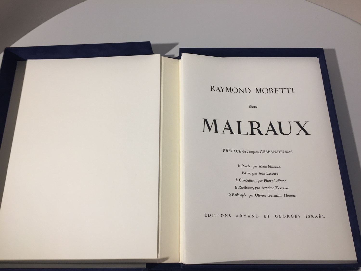 Raymond Moretti ilustres Malraux - Obras 1988