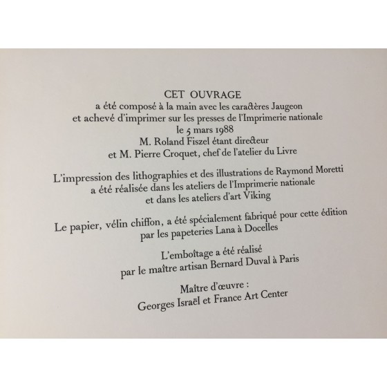 Raymond Moretti ilustres Malraux - Obras 1988