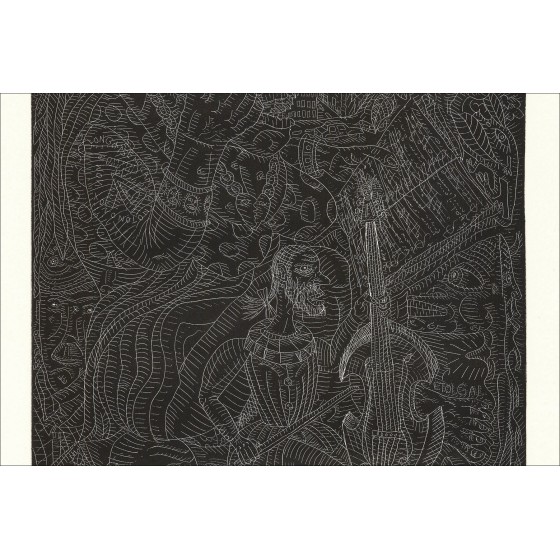 Robert Combas - Le Type au Cello (1992) - Grabado original