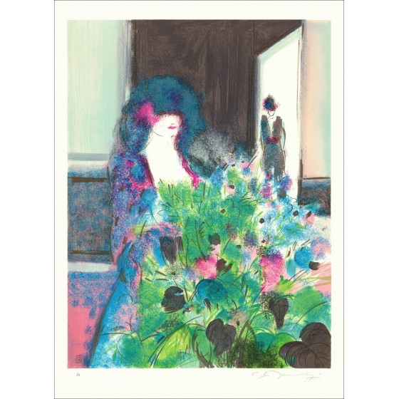 MANOUKIAN Claude - Original-Lithographie "Spanisch" 76x56cm