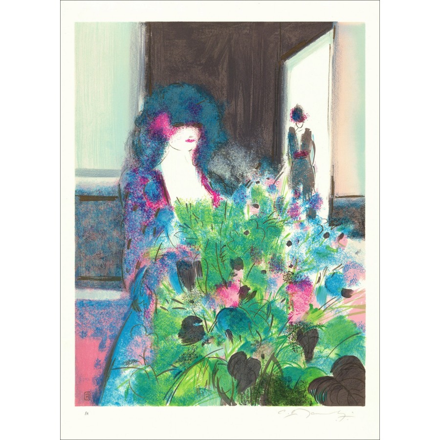 MANOUKIAN Claude - Original-Lithographie "Spanisch" 76x56cm
