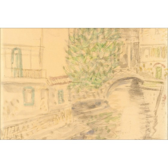 Louis Touchagues - Gondola sul canale di Venezia | Galleria 125