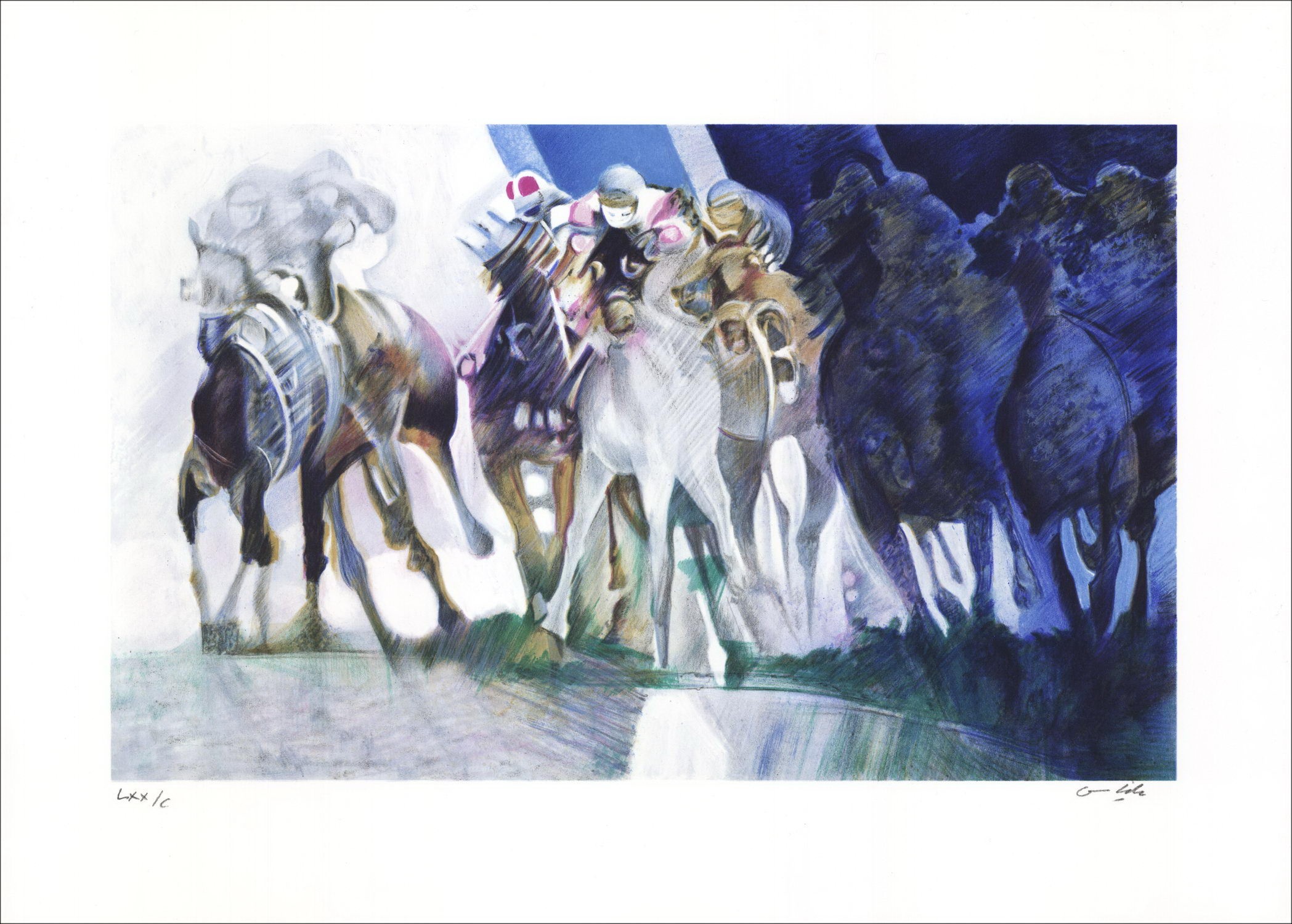 Comprar Litografía original de Paul Ambille Horse Race