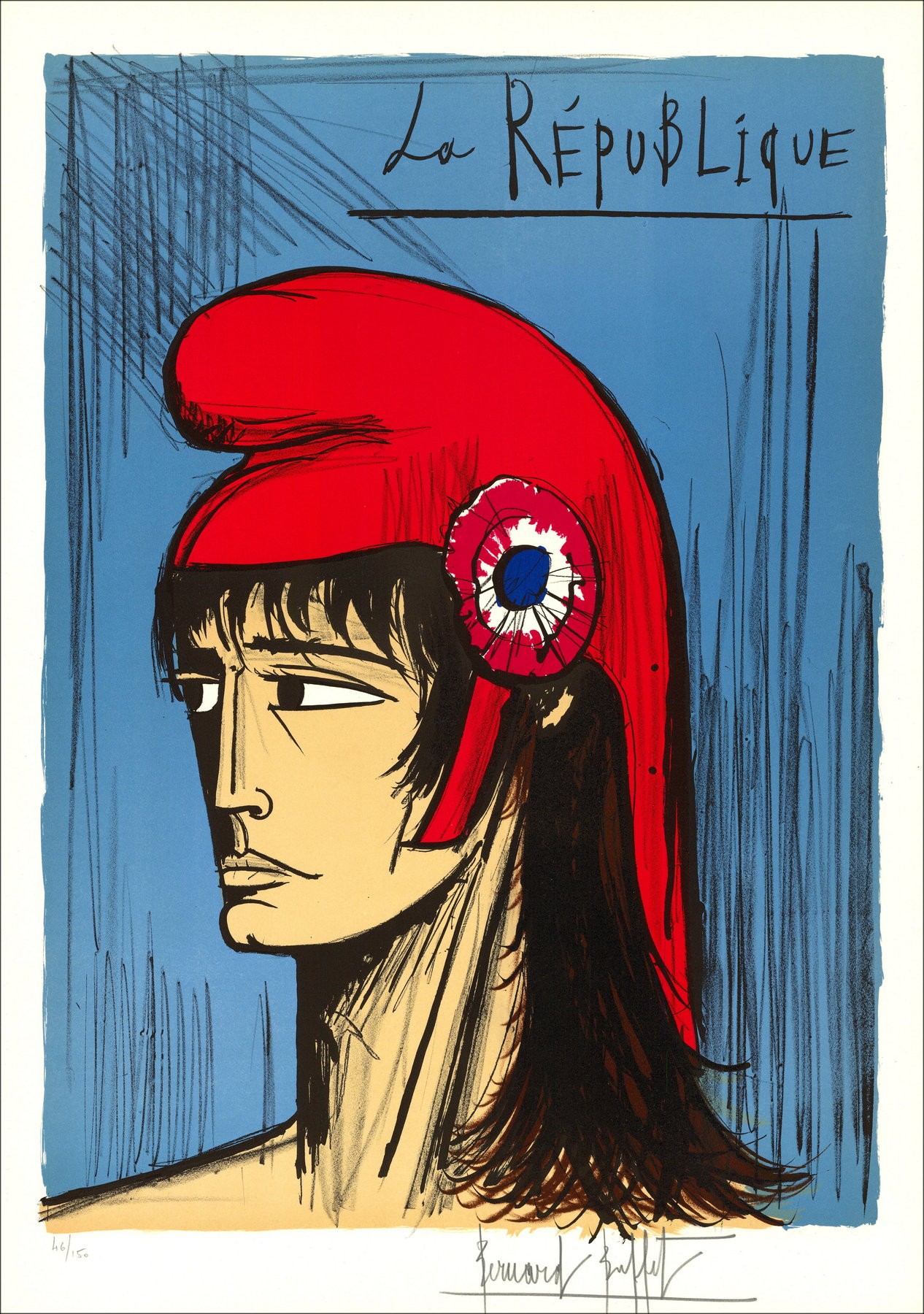 Bernard Buffet : Original Lithograph "La Révolution Française"