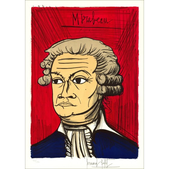 Bernard Buffet: Lithografie "De Franse revolutie, Mirabeau"