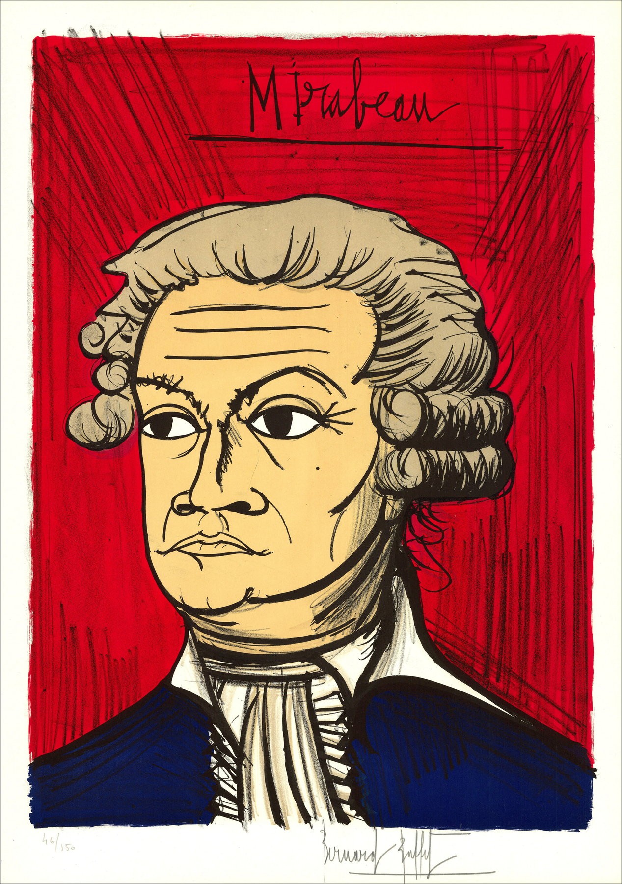 Bernard Buffet: Litografia "La rivoluzione francese, Mirabeau"