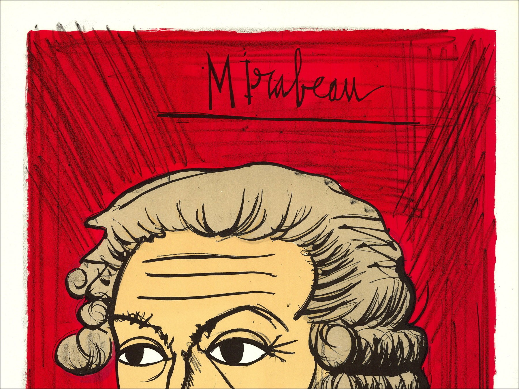 Bernard Buffet: Litografia "La rivoluzione francese, Mirabeau"
