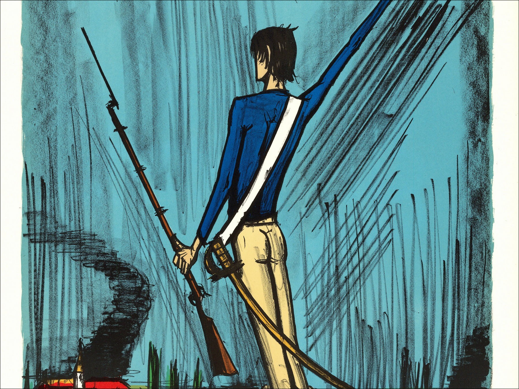 Bernard Buffet: Litografia "La rivoluzione francese, Valmy"