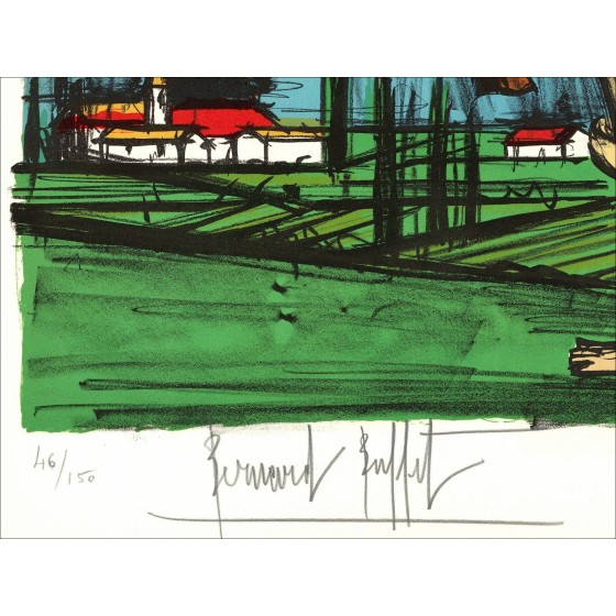 Bernard Buffet : Lithographie "La Révolution Française, Valmy"