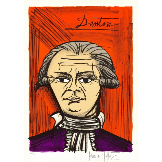 Bernard Buffet : Lithograph "La Révolution Française, Danton"