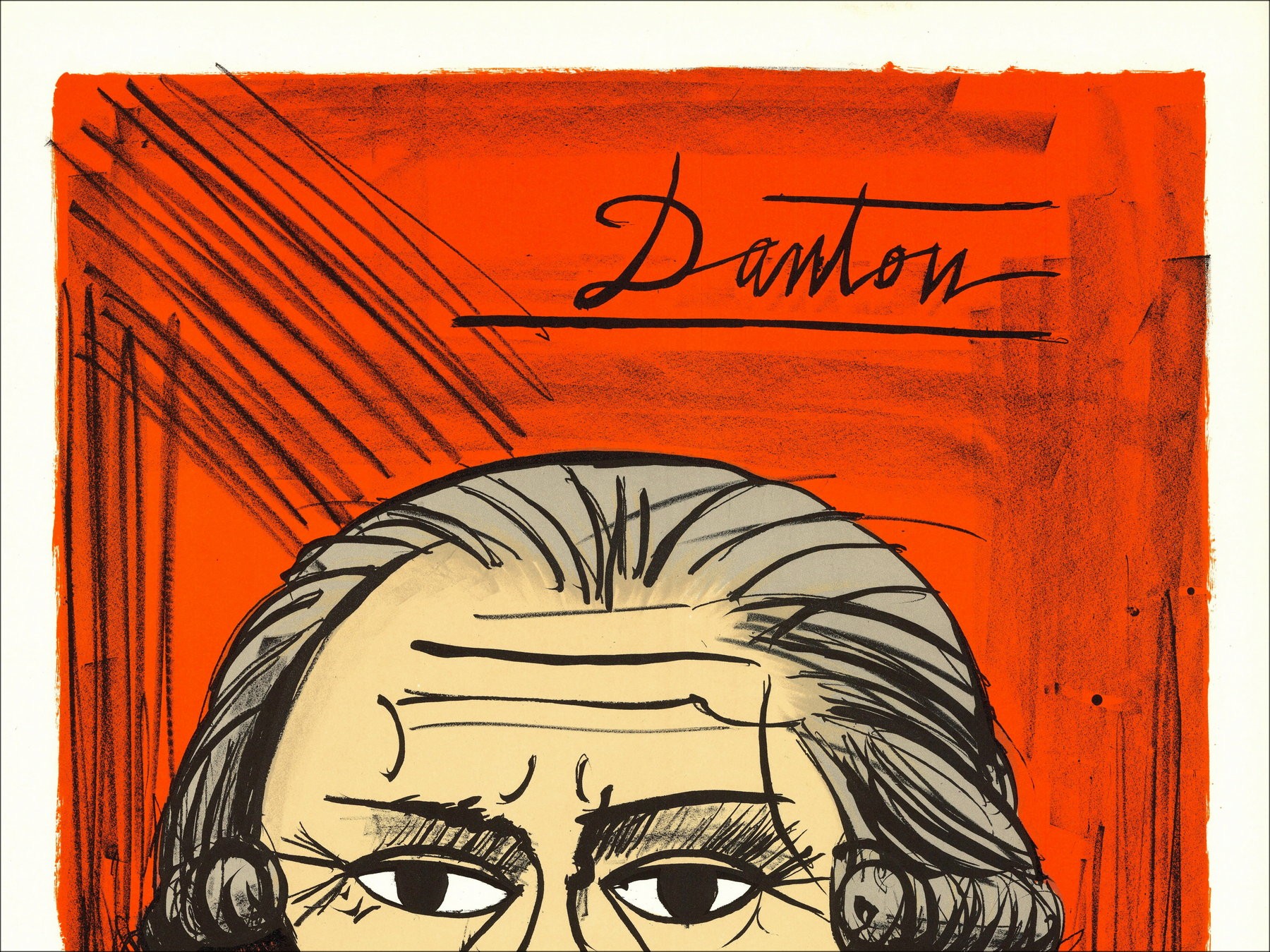 Bernard Buffet : Litografía "La Révolution Française, Danton"