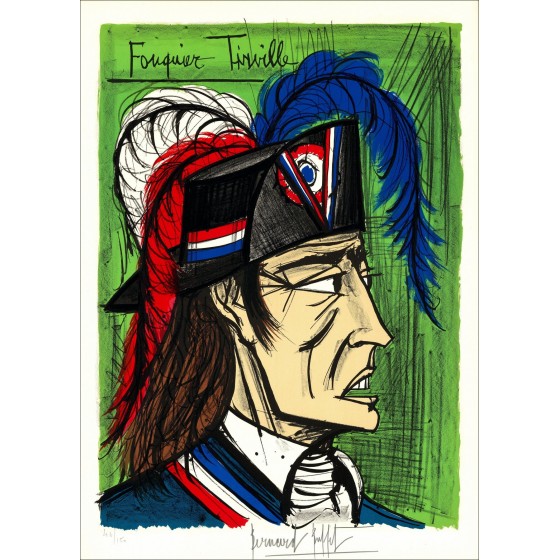 Bernard Buffet: Litografia "Revoluzione francese, Fouquier-Tinville