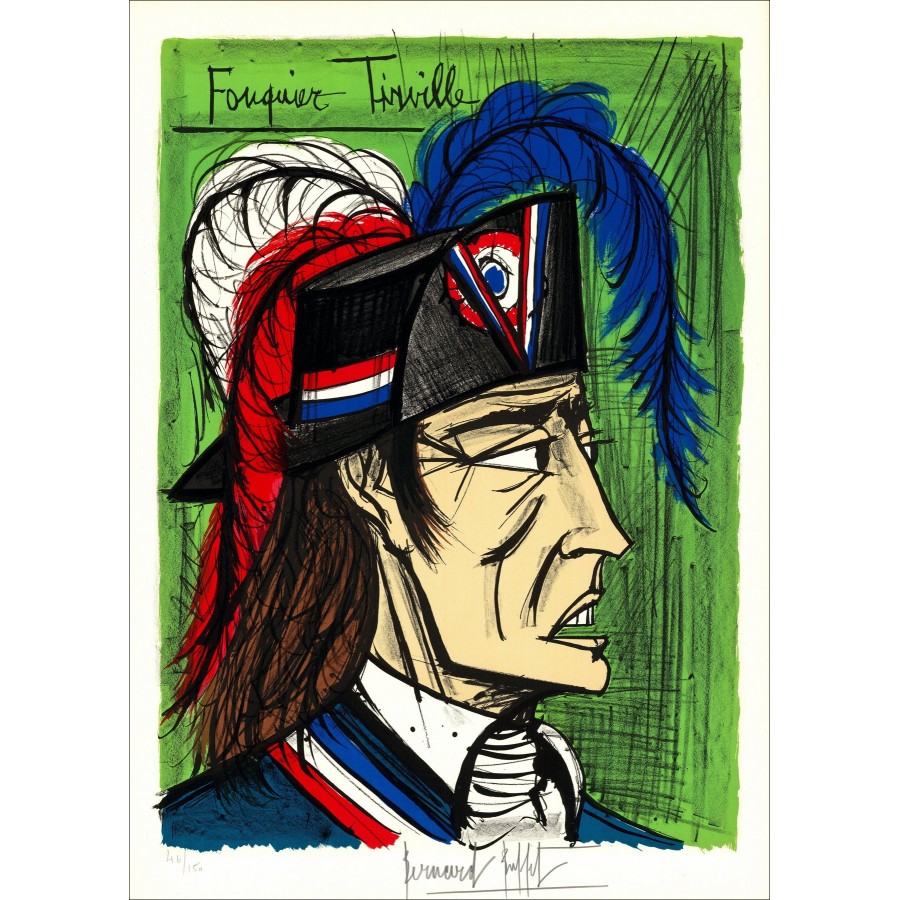 Bernard Buffet: Lithographie "Französische Revolution, Fuelier-Tinville