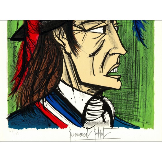 Bernard Buffet: Litografia "Revoluzione francese, Fouquier-Tinville