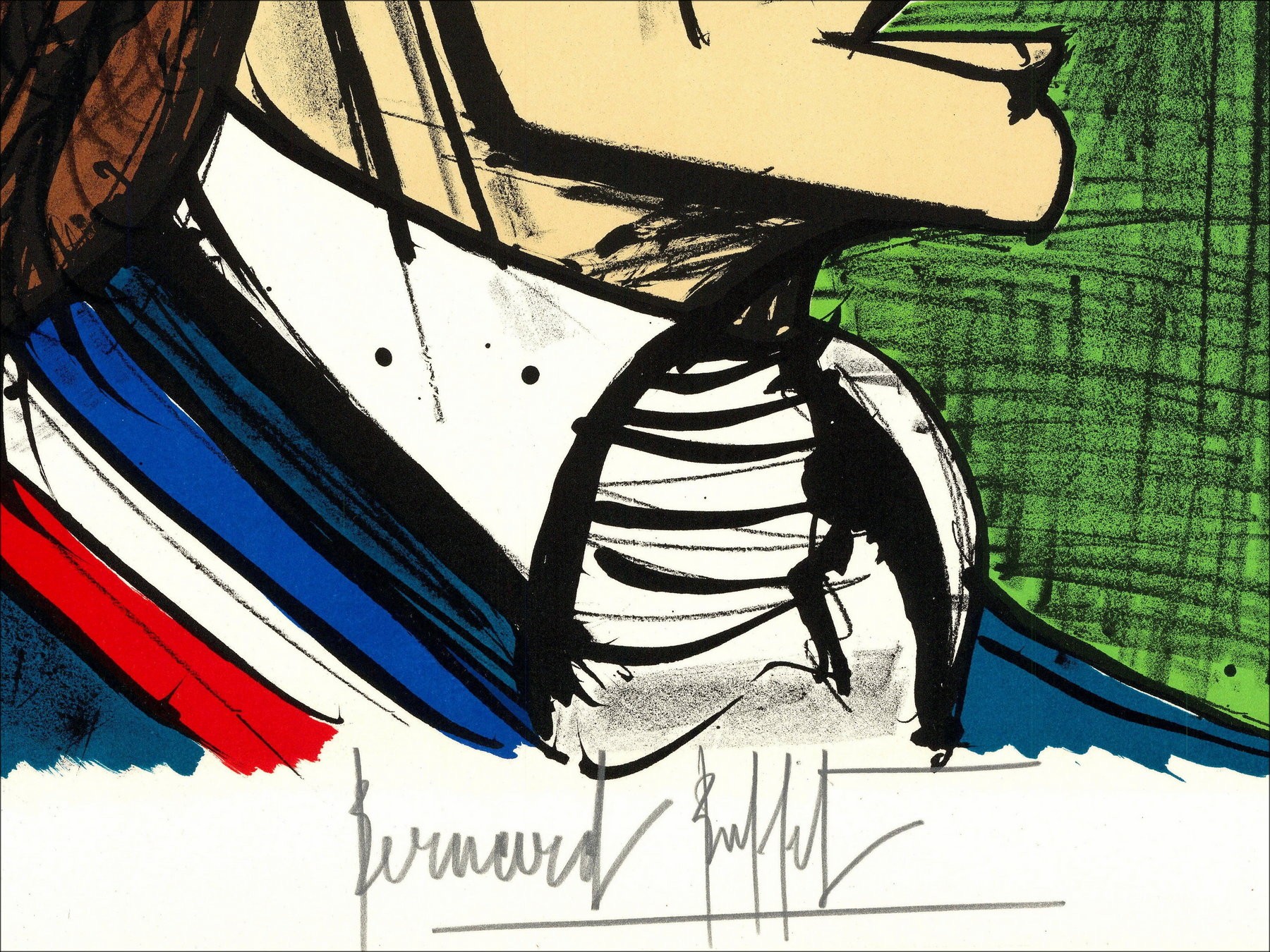 Bernard Buffet : Lithographie "Révolution Française, Fouquier-Tinville