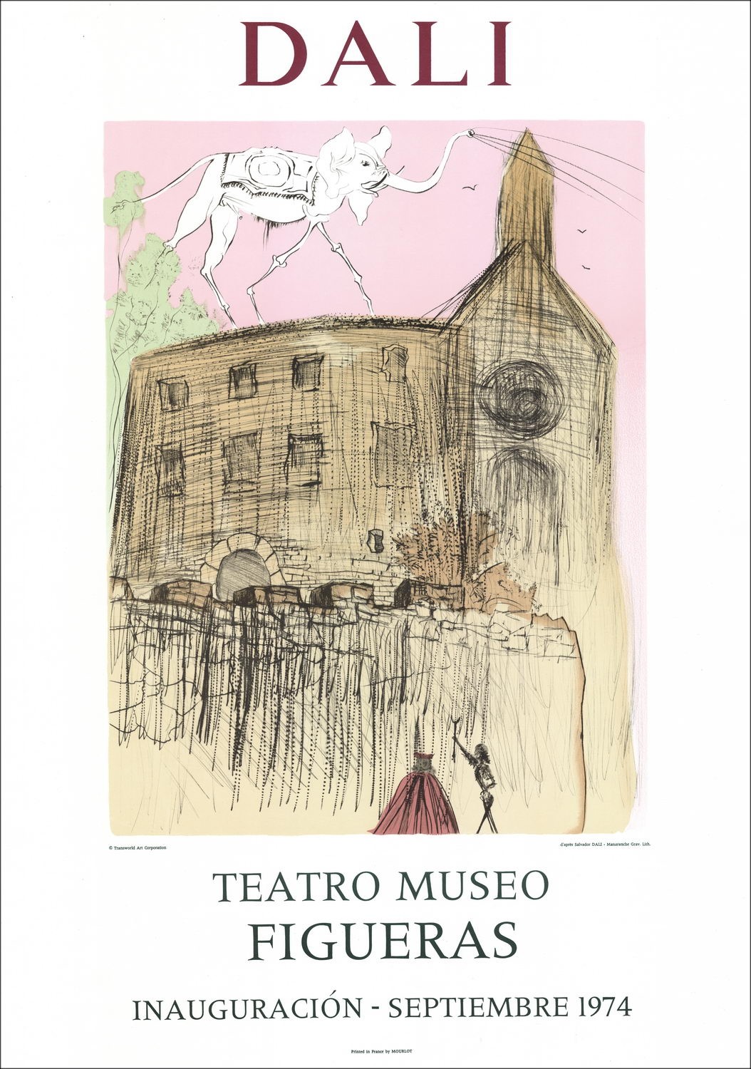 Teatro Museo, Figueras a Lithograph Mourlot by Salvador DALI