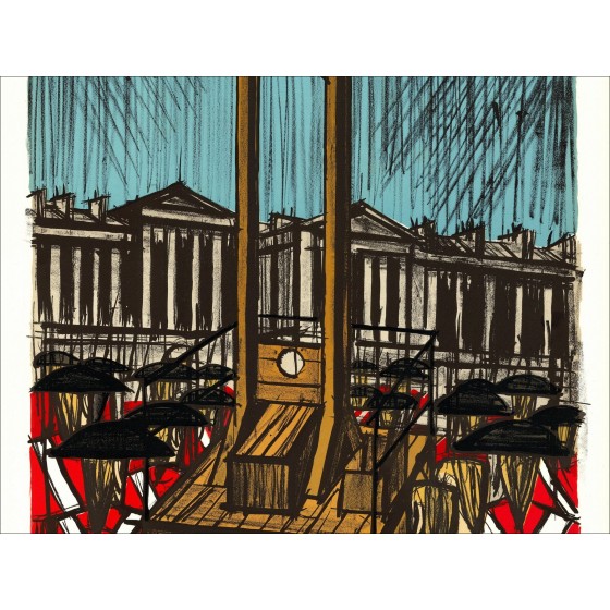 Bernard Buffet: Lithographie "Französische Revolution, Guillotine"