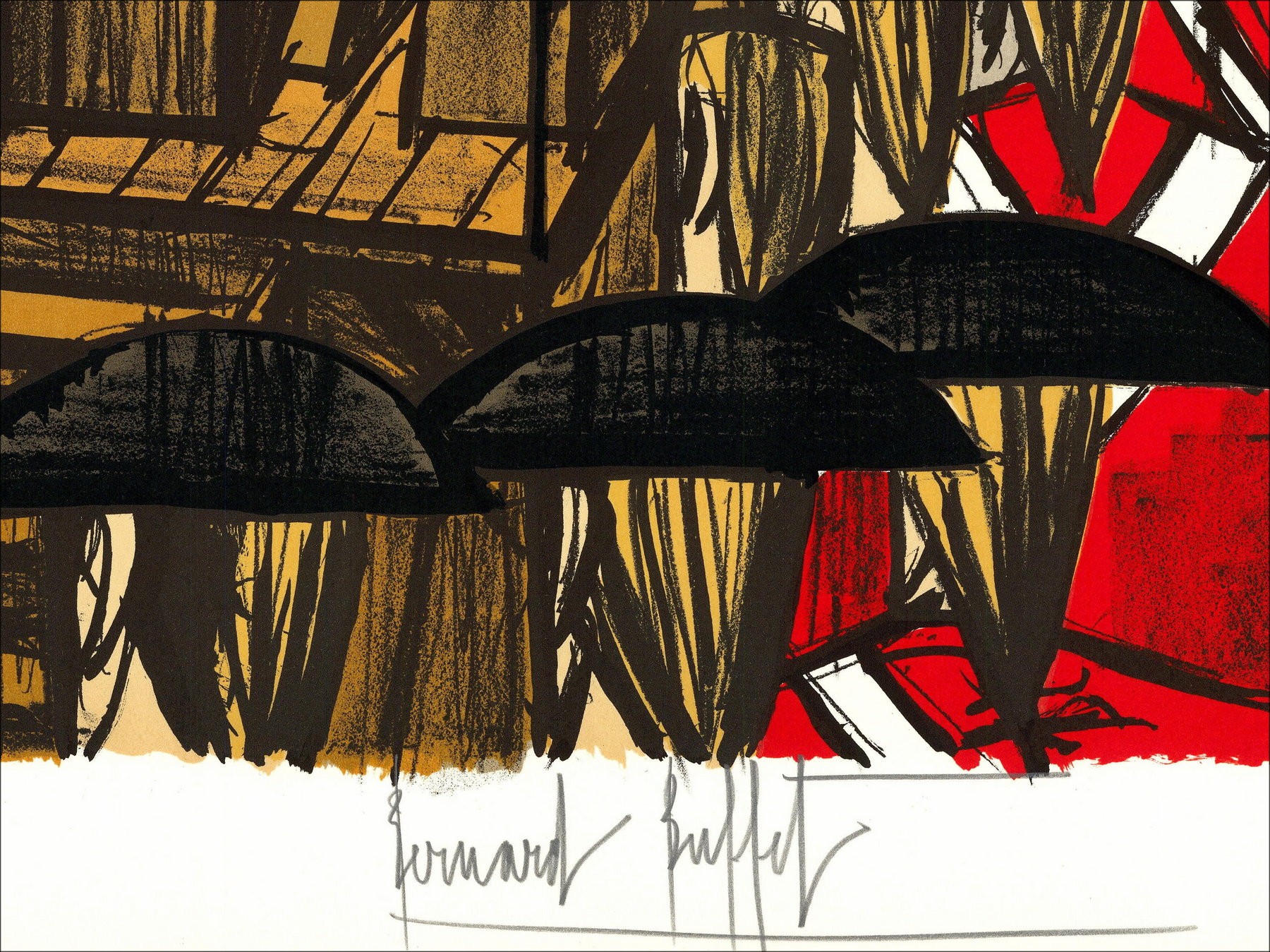 Bernard Buffet: Lithoh "FRANSE REVOLUTION, GUILLOTINE"