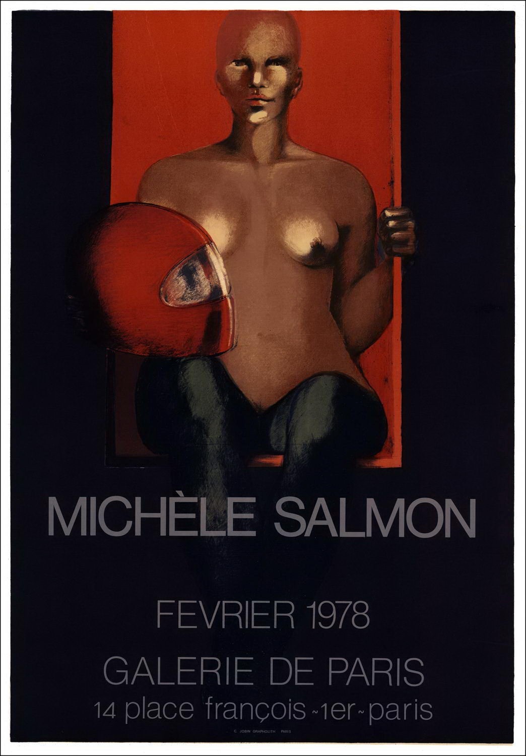 Michèle-Lachs - Lithographie "Ausstellungsgalerie von Paris, Paris" 66x46cm - 1978 - Original Poster Workshops Jobin Grapholit