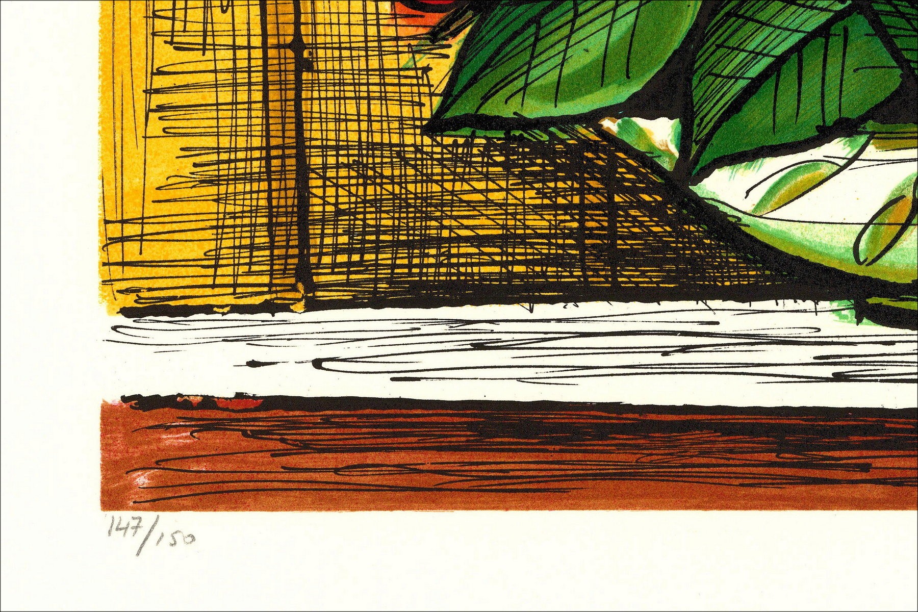 Bernard Buffet: Lithographie "Blumenstrauß der Primerin 47x65cm