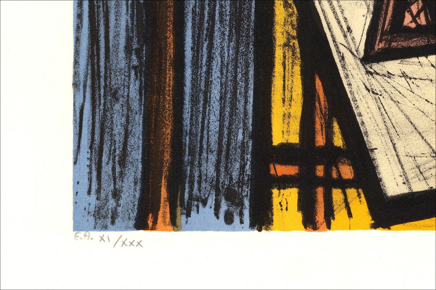 Bernard Buffet : Litografía "Juego de tarjetas" 58x76cm