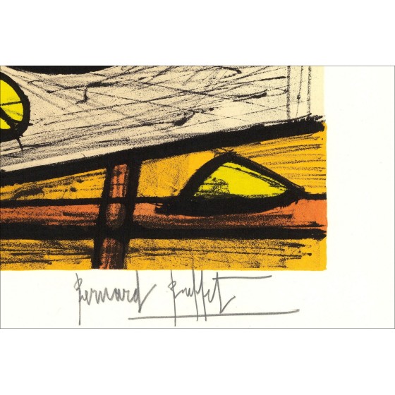 Bernard Buffet: Lithographie "Kartenspiel" 58x76cm