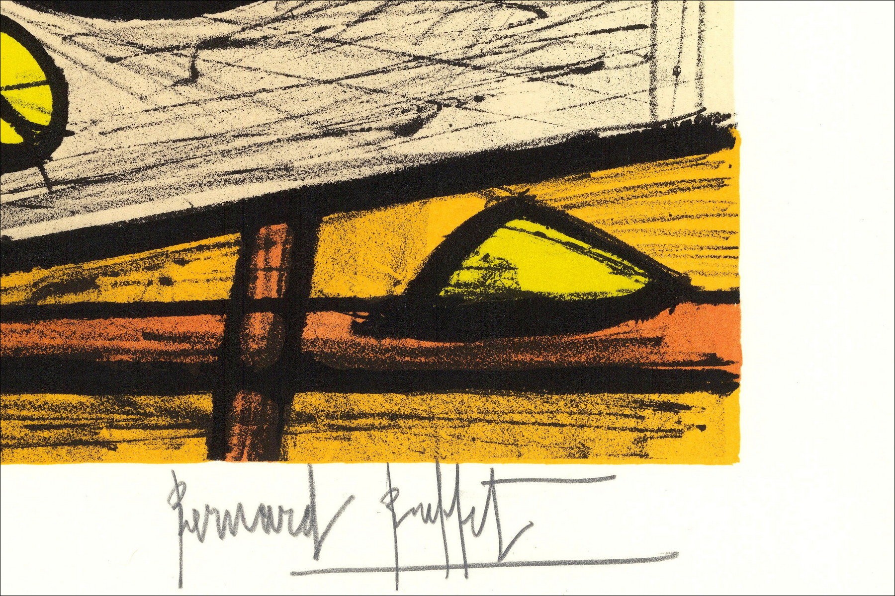 Bernard Buffet: Lithographie "Kartenspiel" 58x76cm